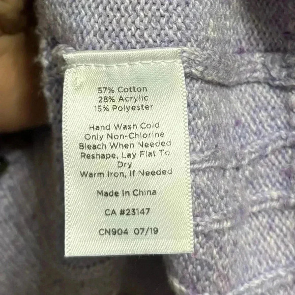 Talbots Cable Knit Lavender Sweater Size XL Petite - Picture 4 of 4